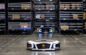 Mobile robot in UPS facility.